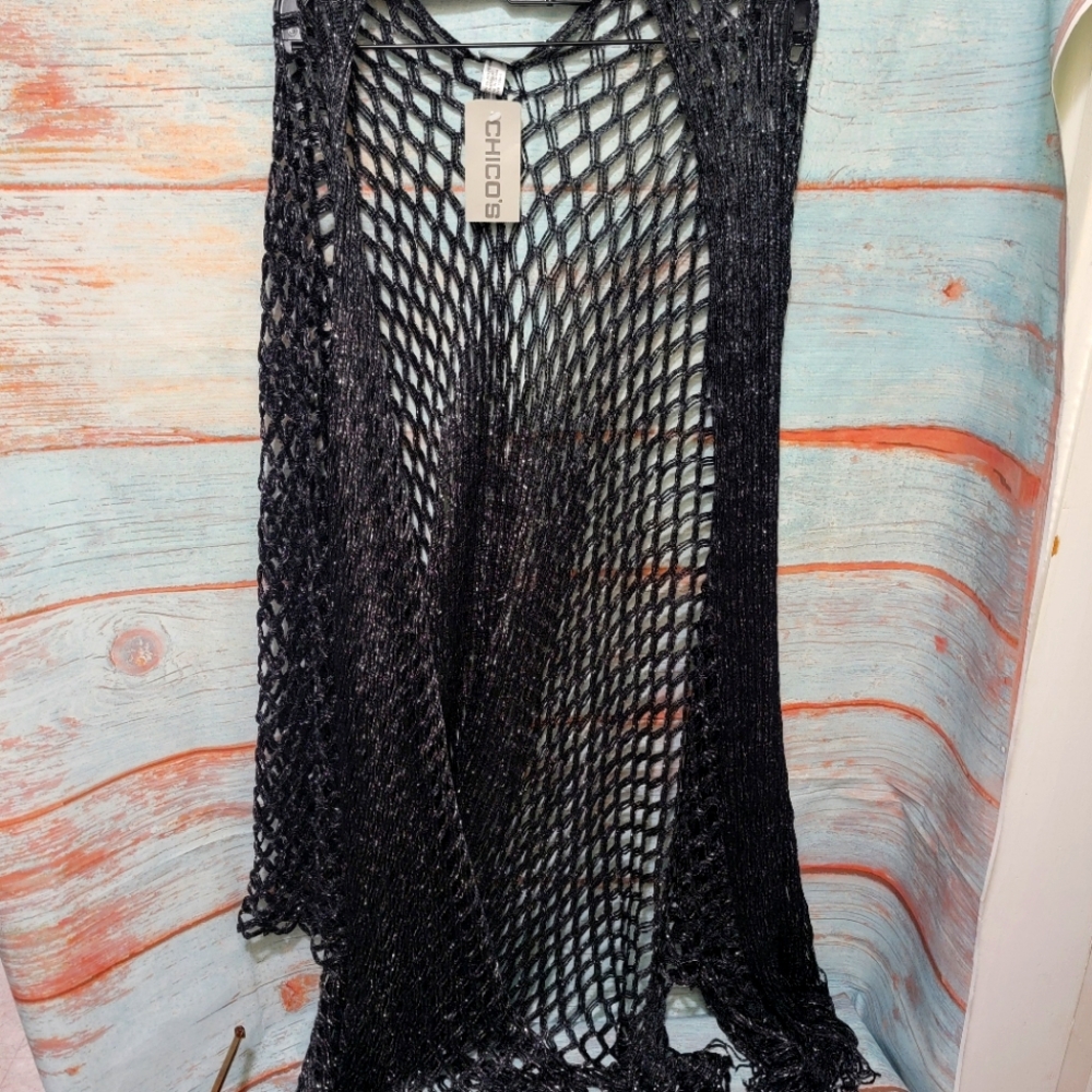 Chico's Knit Black Covep ups